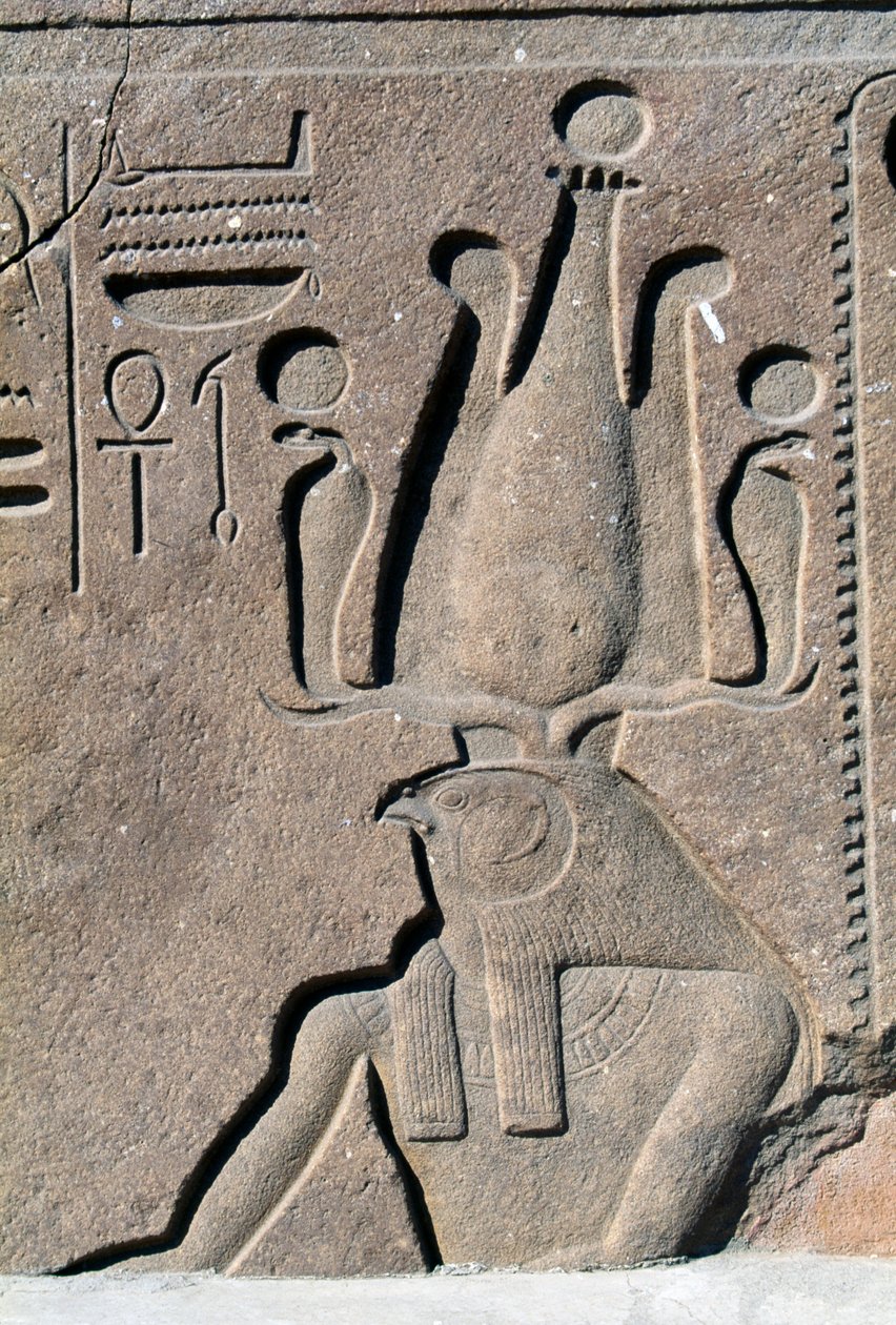 Blok med relieffer og inskriptioner af Ramses II, Amons store tempel, Tanis, Egypten, Det Nye Rige, XIX. dynasti af Egyptian 19th Dynasty