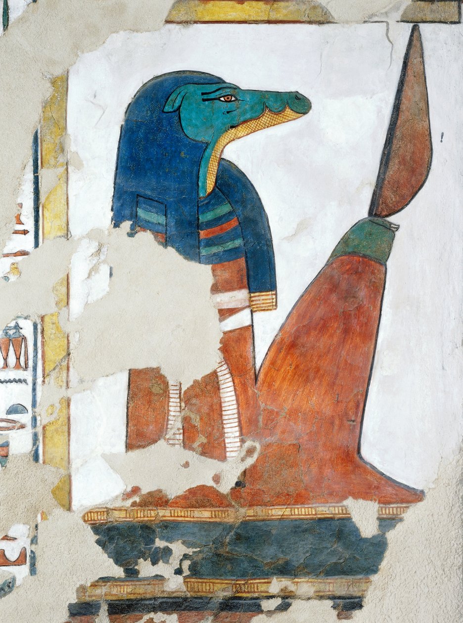 Krokodillehovedet vogter af den tredje port til Osiris