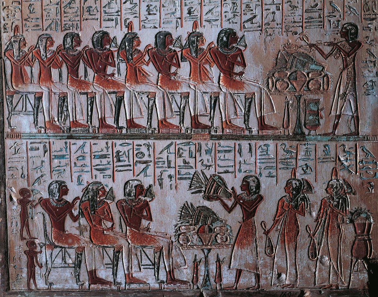 Detalje af Karas stele af Egyptian 19th Dynasty