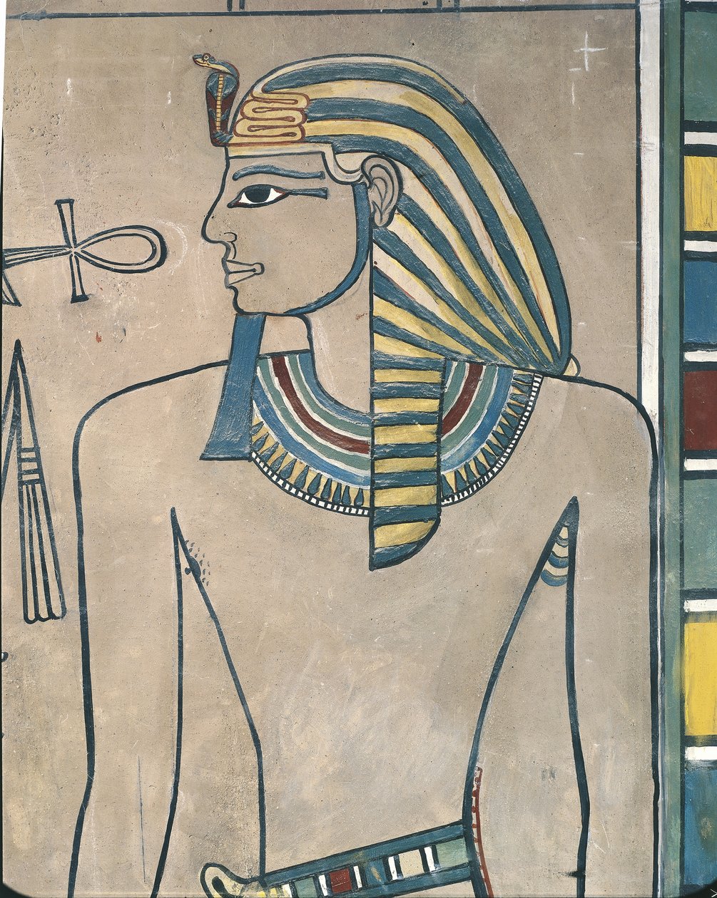 Egypti, Muinainen Thebes, Kuninkaiden laakso, faarao Amenhotep III:n seinämaalaus af Egyptian 19th Dynasty