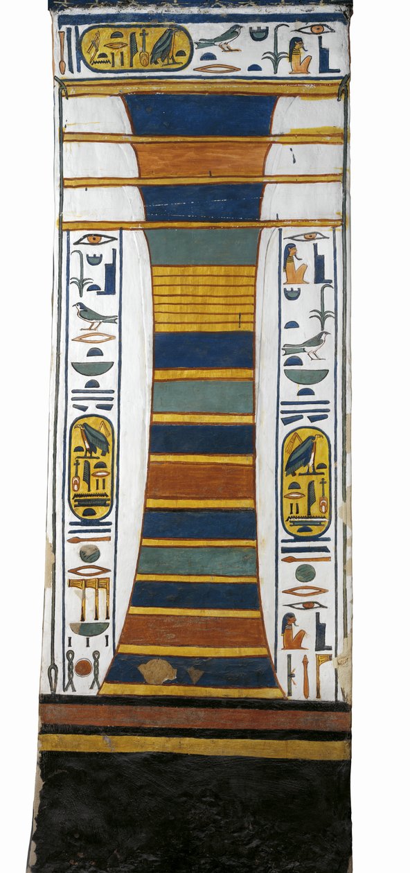 Egypten, Theben, Luxor, Queens-dalen, Nefertaris grav, Djed-søjle, der repræsenterer Osiris
