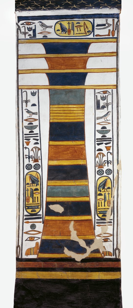Egypten, Theben, Luxor, Queens Valley, Nefertaris grav, Djed-søjle, der repræsenterer Osiris