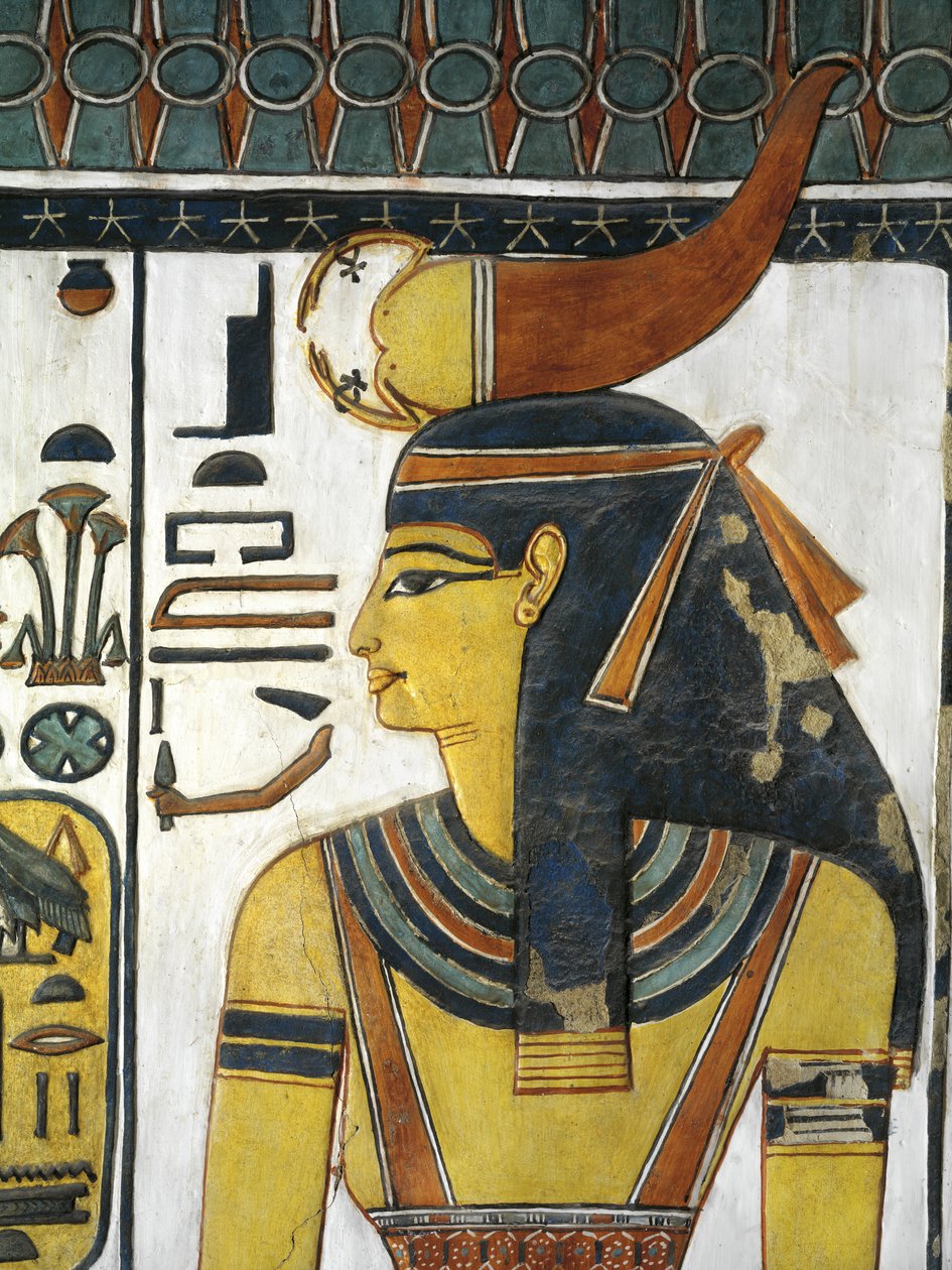 Egypten, Theben, Luxor, Queens Valley, Nefertaris grav, Vestibule, Vægmalerier, Gudinde Selket af Egyptian 19th Dynasty