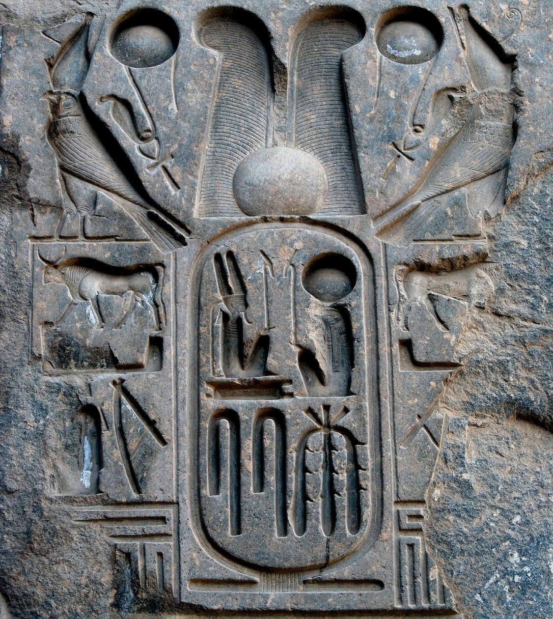 Egyptisk antikvitet: detalje af Farao Ramses II