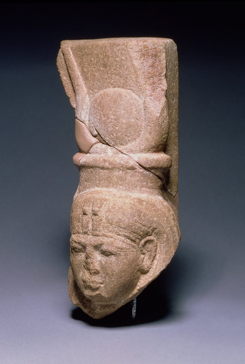 Leder af Hathor, fra Serabit-el-Khadim på Sinai-halvøen, New Kingdom, ca. 1279-1213 f.Kr. (kvartsit) af Egyptian 19th Dynasty