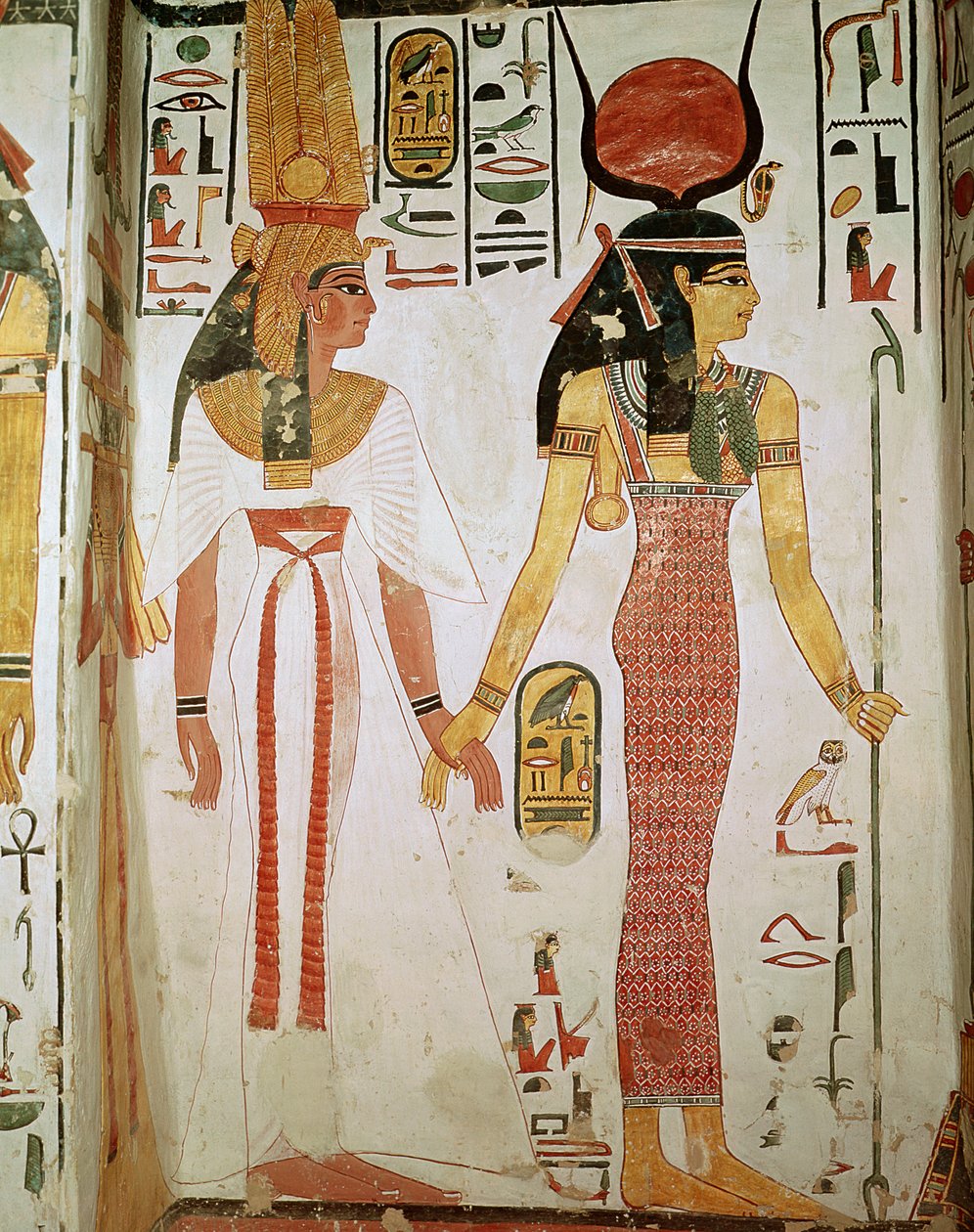 Isis og Nefertari, fra Nefertaris grav, New Kingdom (vægmaleri) af Egyptian 19th Dynasty