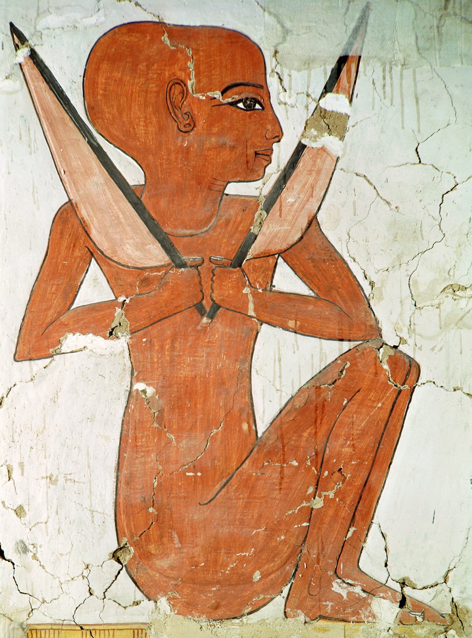 Naos guddom, fra Nefertaris grav, New Kingdom (vægmaleri) af Egyptian 19th Dynasty