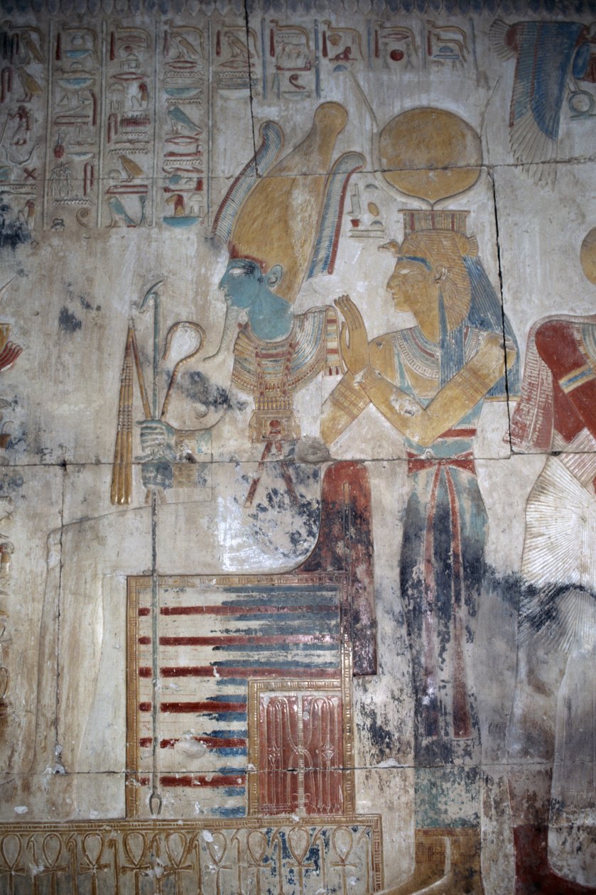 Bemalet relief, Osiris