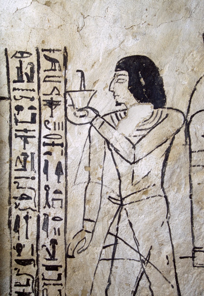 Billede af de dødes bog, Nakhtmins grav, Abusir, Egypten, Den egyptiske civilisation, Det Nye Rige, Dynasti XIX af Egyptian 19th Dynasty