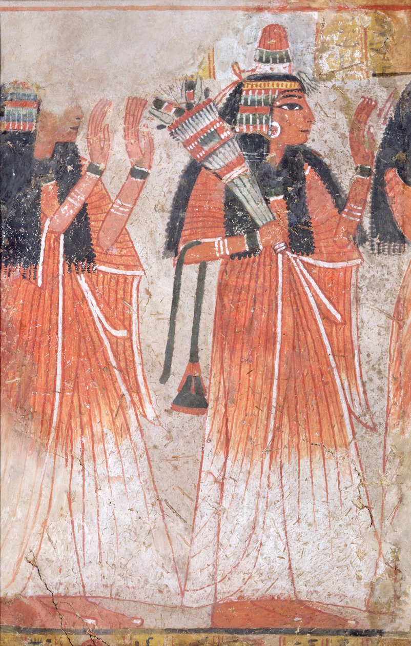 Procession of Women, New Kingdom (vægmaleri) af Egyptian 19th Dynasty