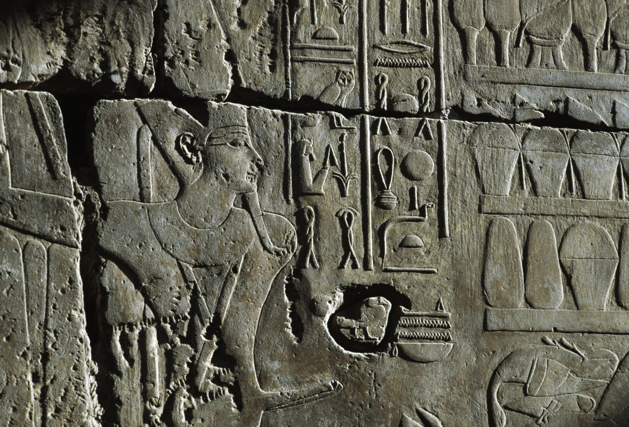Relief, Amun-templet, Luxor, det gamle Theben (UNESCO