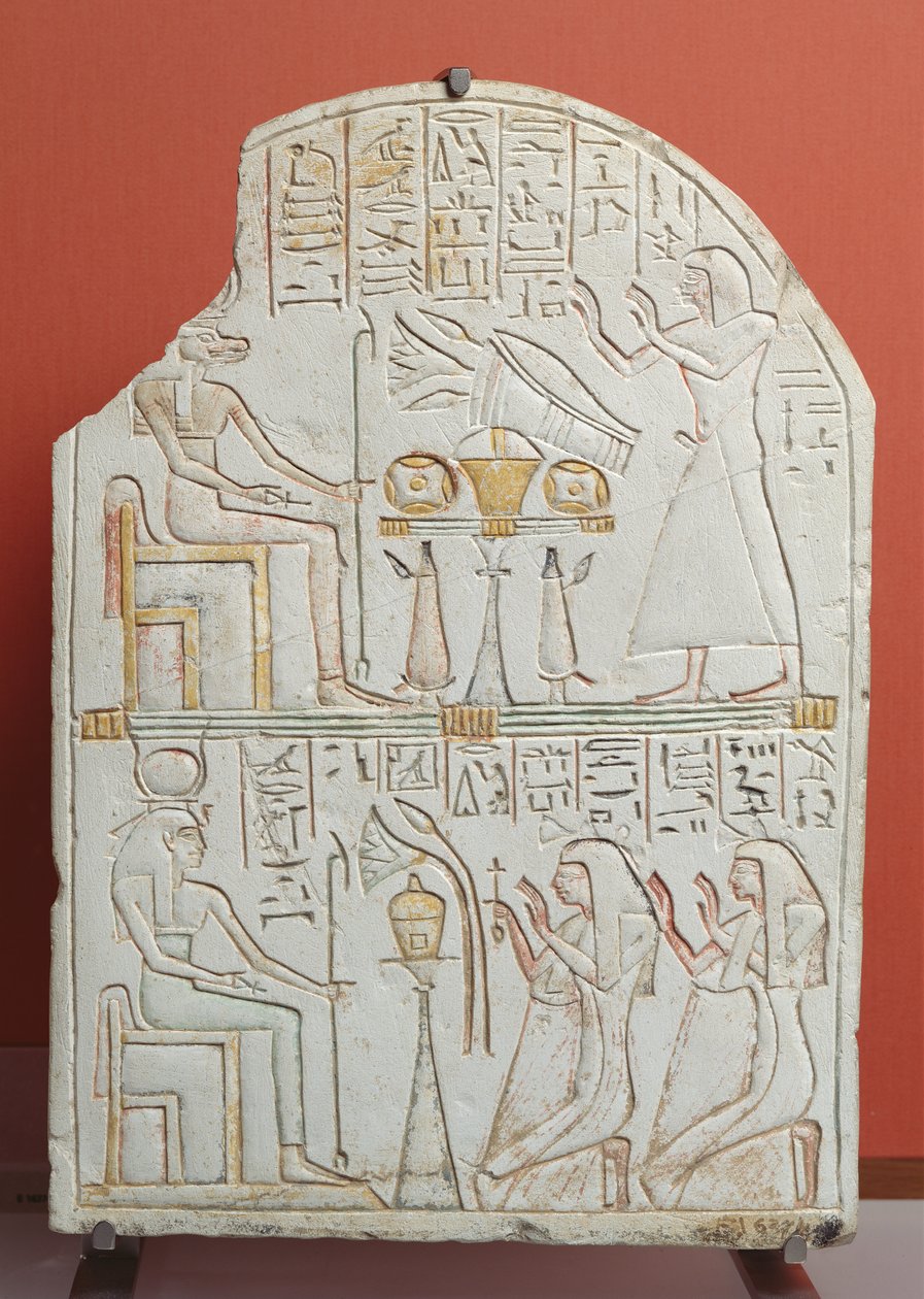 Stela af Penboui, vogter af Deir el-Medina, fra Theben, New Kingdom (malet sten) af Egyptian 19th Dynasty