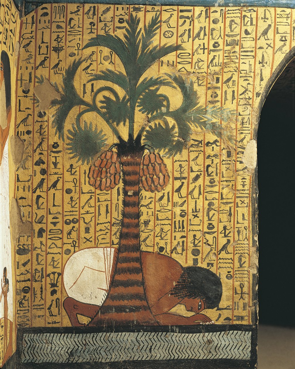 Pashedus grav, vægmaleri af mand, der beder af Egyptian 19th Dynasty