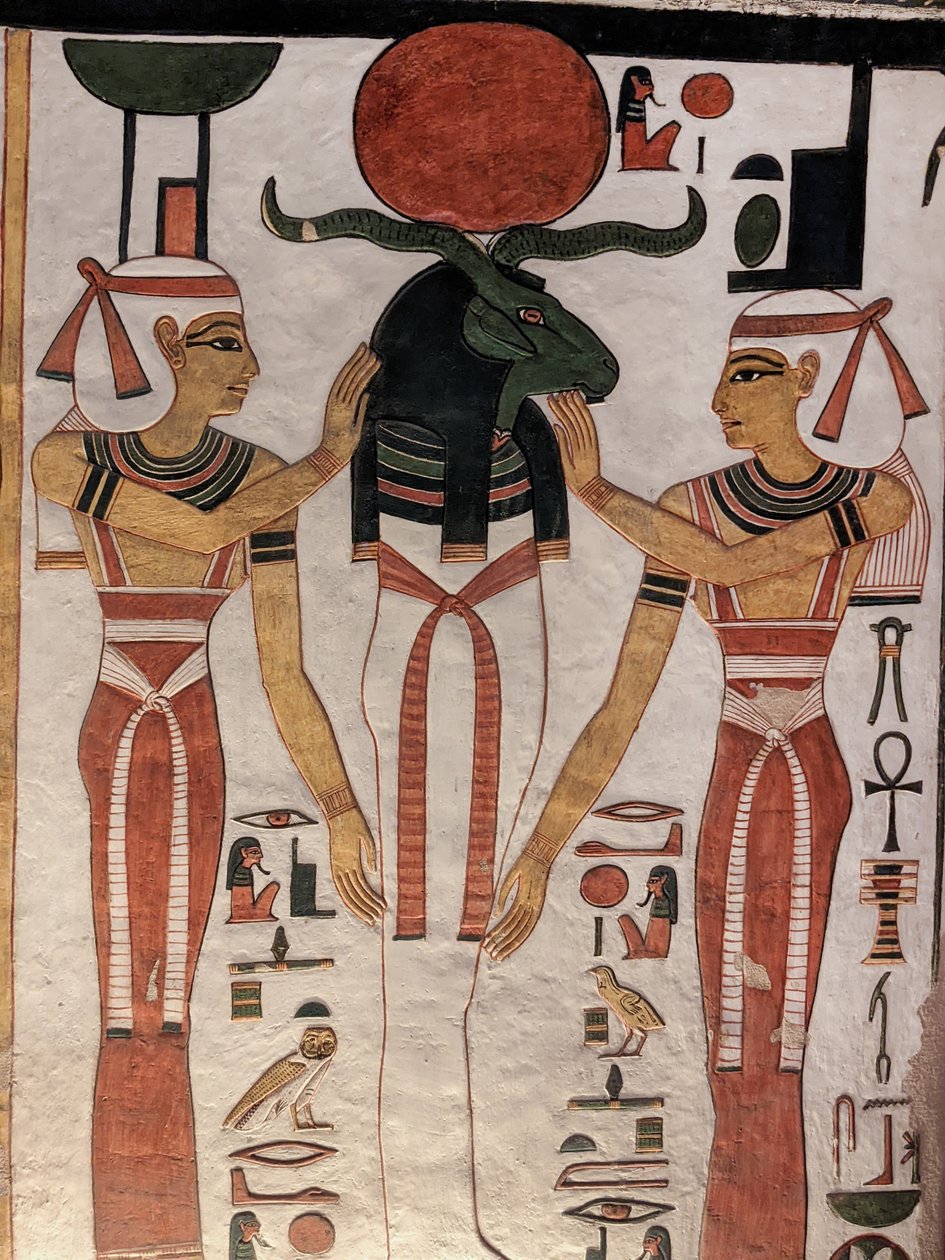 Valley of the Queens, Tomb of Nefertari (vægmaleri) af Egyptian 19th Dynasty