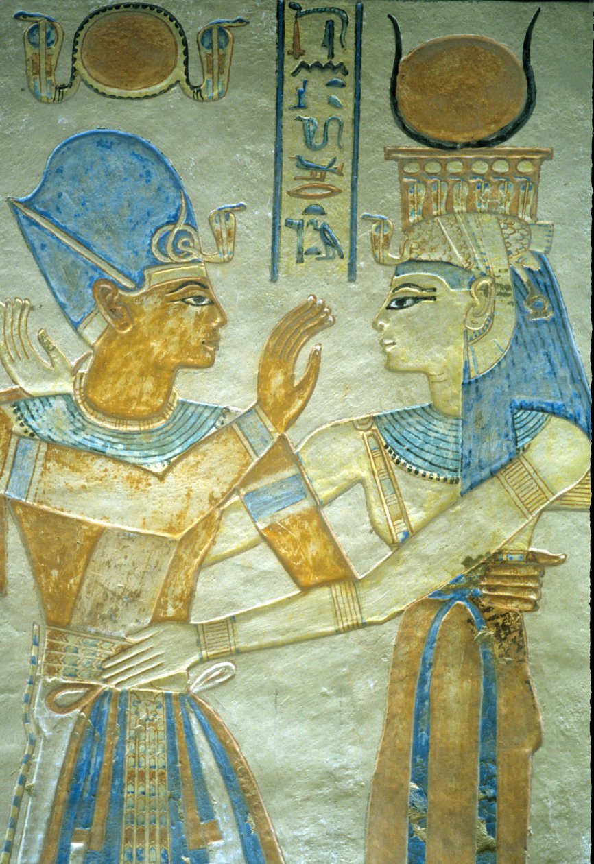 Det gamle Egypten, Ramses III omfavner Isis, Amon hir Khopshef grav af Egyptian 20th Dynasty