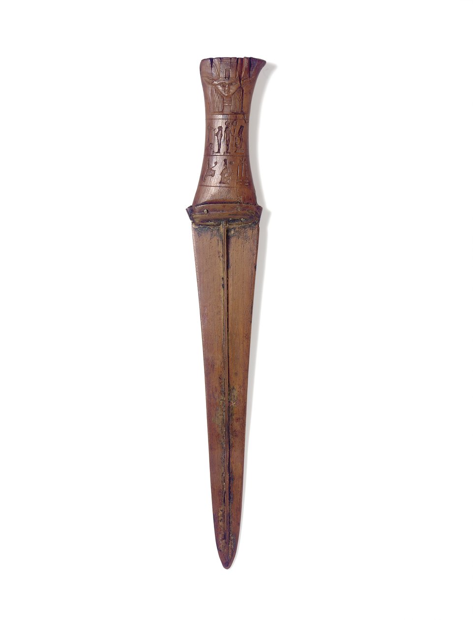 Dagger, New Kingdom, ca. 1156-51 f.Kr. (træ og bronze) af Egyptian 20th Dynasty