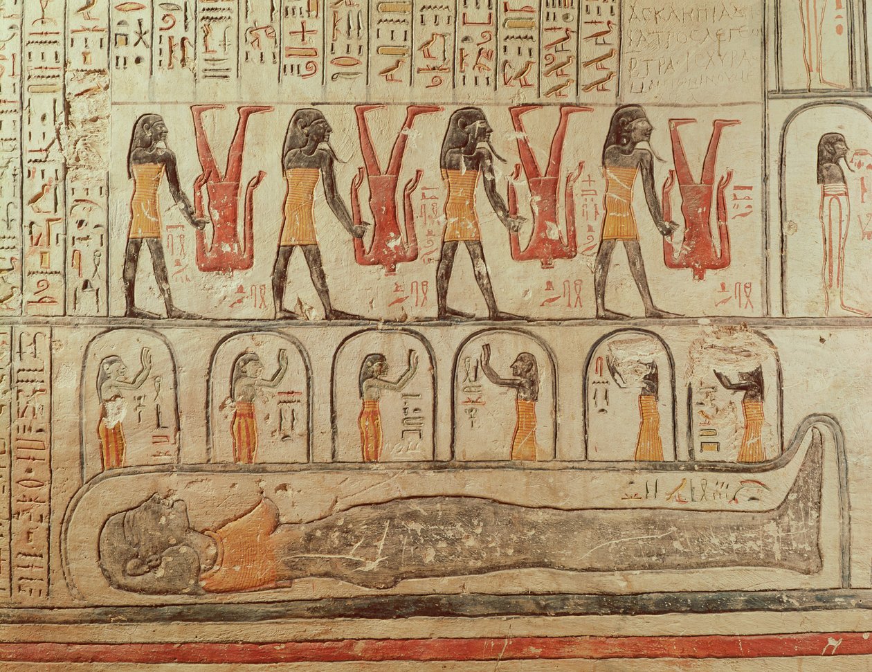 Detalje fra Jordens Bog, fra gravkammeret i Ramses VI