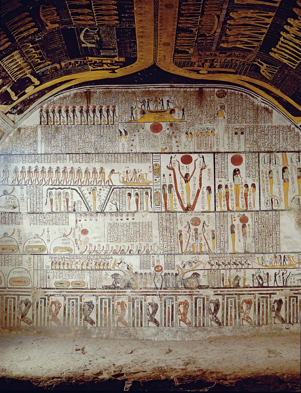 Detalje af Jordens Bog, fra gravkammeret i Ramses VI