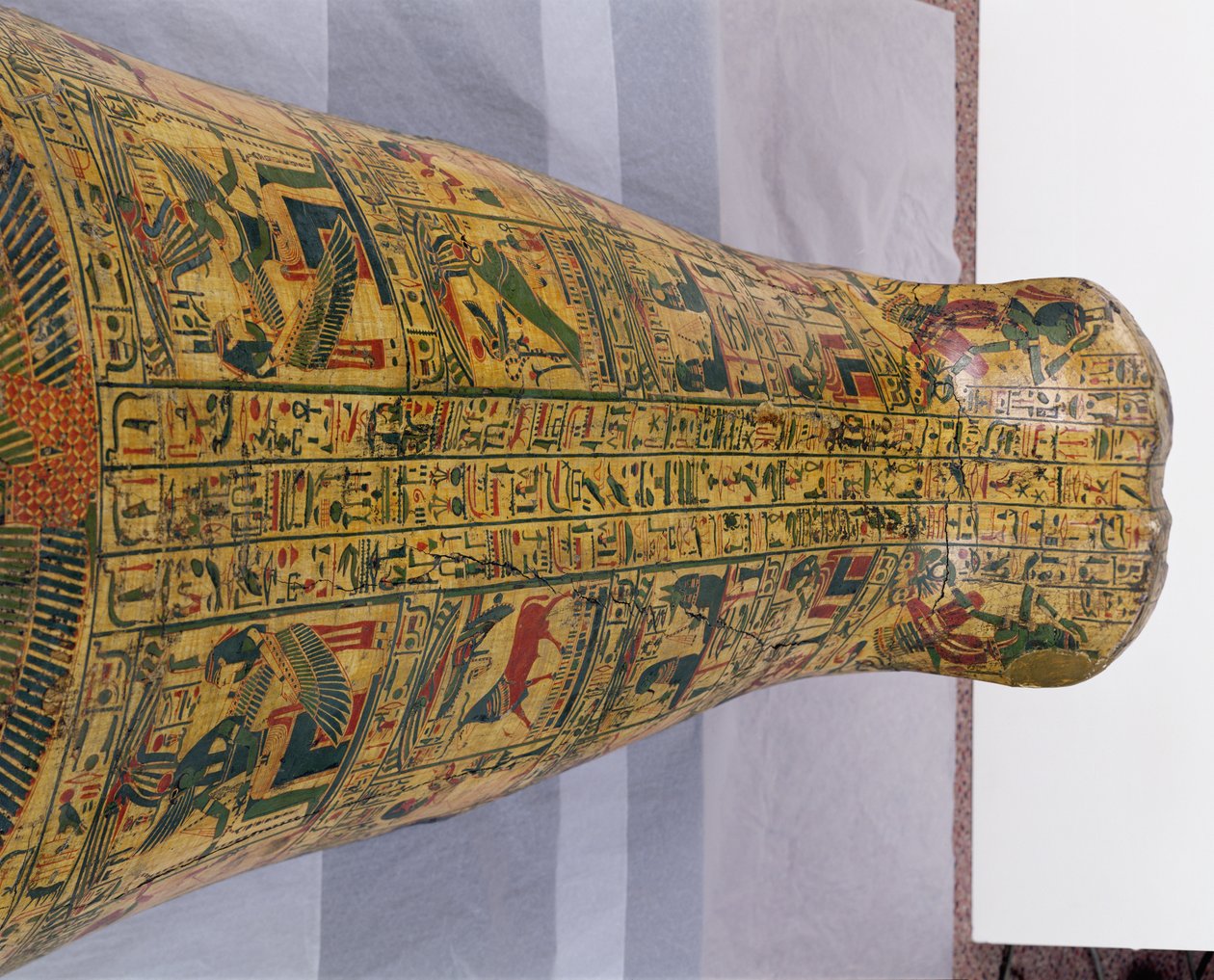 Detalje af det ydre kistelåg af mumien af Nesyamun, muligvis fundet i Deir El-Bahri, New Kingdom, ca. 1100 f.Kr. (malet træ) af Egyptian 20th Dynasty