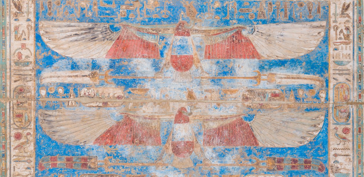 Malet reliefbillede på hvælvingen af Egyptian 20th Dynasty