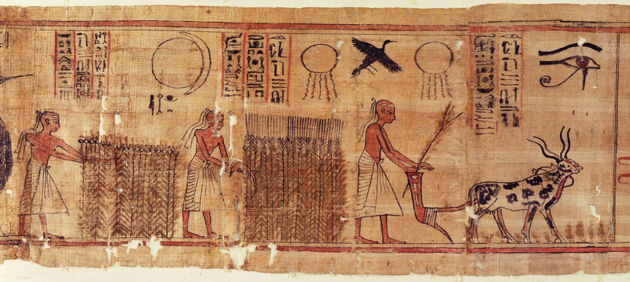 Book of the Dead of Neb-Hepet, detalje af markerne af Egyptian 21st Dynasty