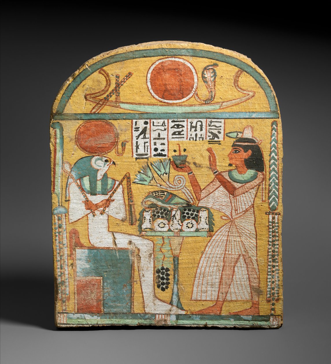 Stela af Aafenmut, fra Theben, sen periode, ca. 924-889 f.Kr. (malet træ) af Egyptian 22nd Dynasty