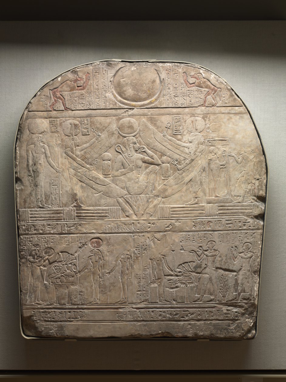 Stel af ypperstepræsten i Ptah, Shedsunefertem, 945-924 f.Kr. af Egyptian 22nd Dynasty