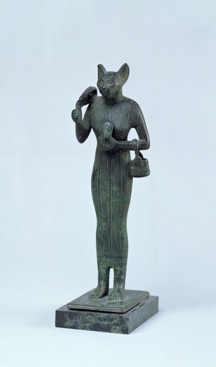 Statuette af gudinden Bastet, tredje mellemperiode (bronze) af Egyptian 25th Dynasty