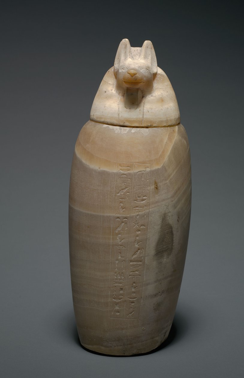 Baldakinkrukke med sjakalhoved, 664-525 f.Kr af Egyptian 26th Dynasty