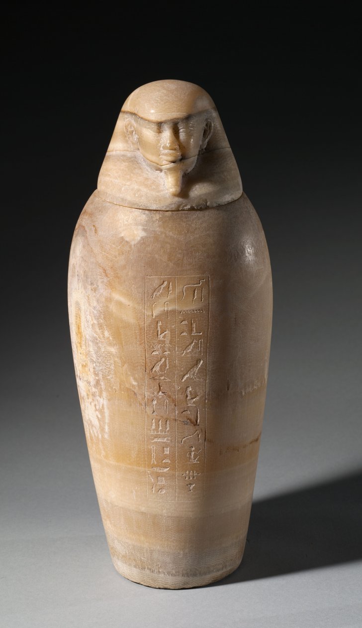 Baldakinkrukke med mandshoved, 664-525 f.Kr af Egyptian 26th Dynasty