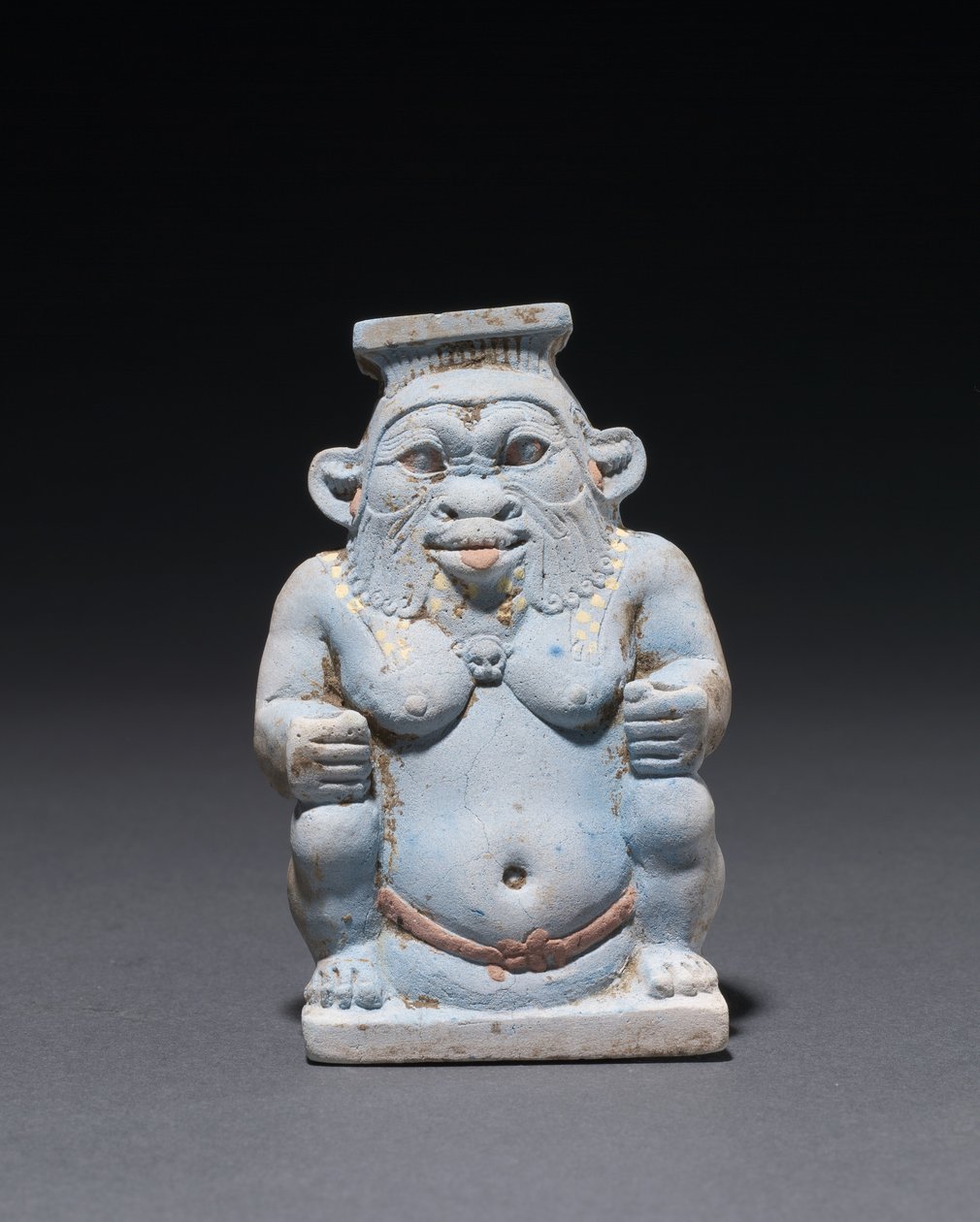 Kosmetisk krukke i form af Gud Bes, 664-525 f.Kr af Egyptian 26th Dynasty