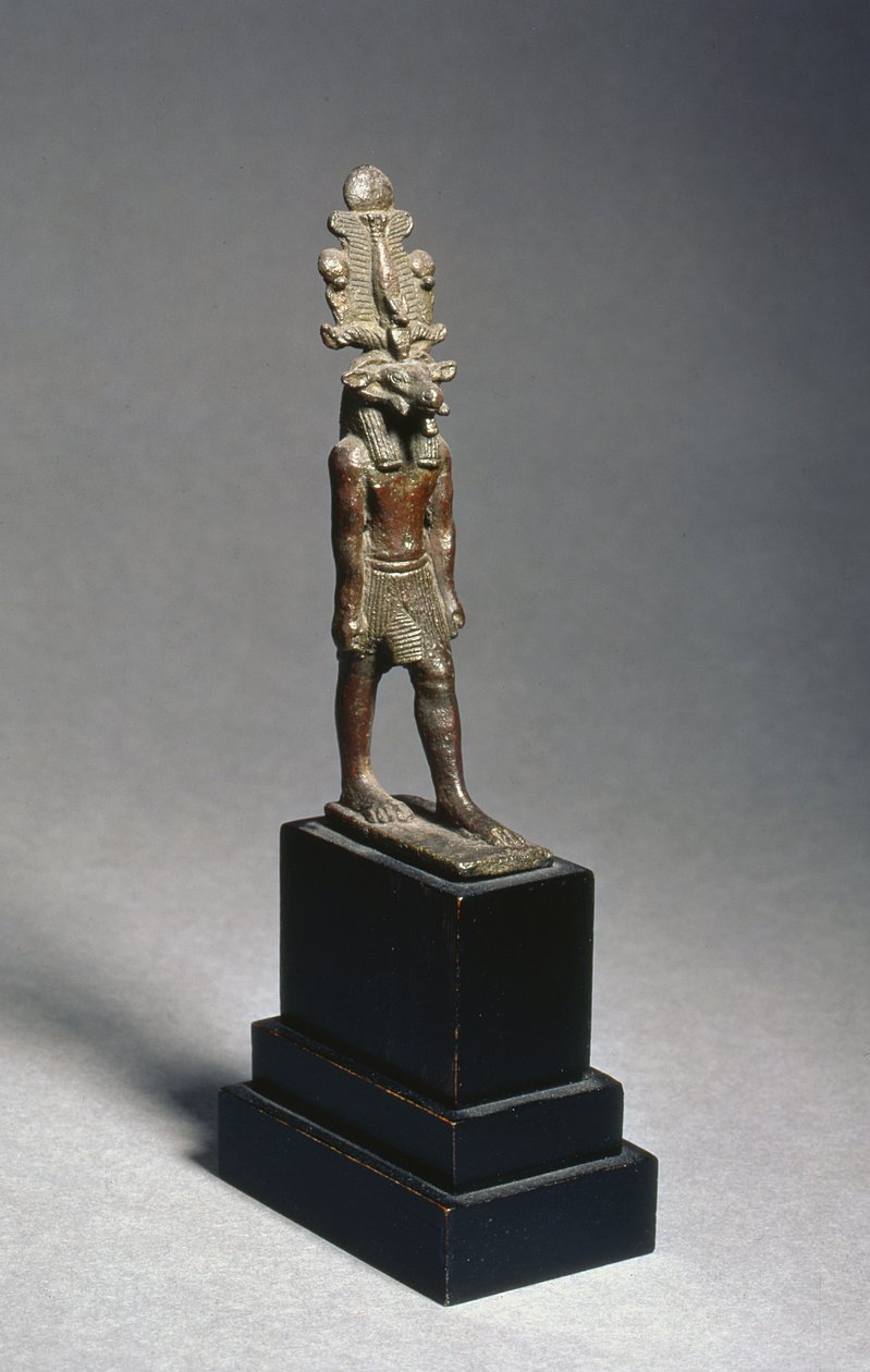 Figur af Harsaphes, en vædderhovedet guddom, sen periode, ca. 600 f.Kr. (bronze) af Egyptian 26th Dynasty