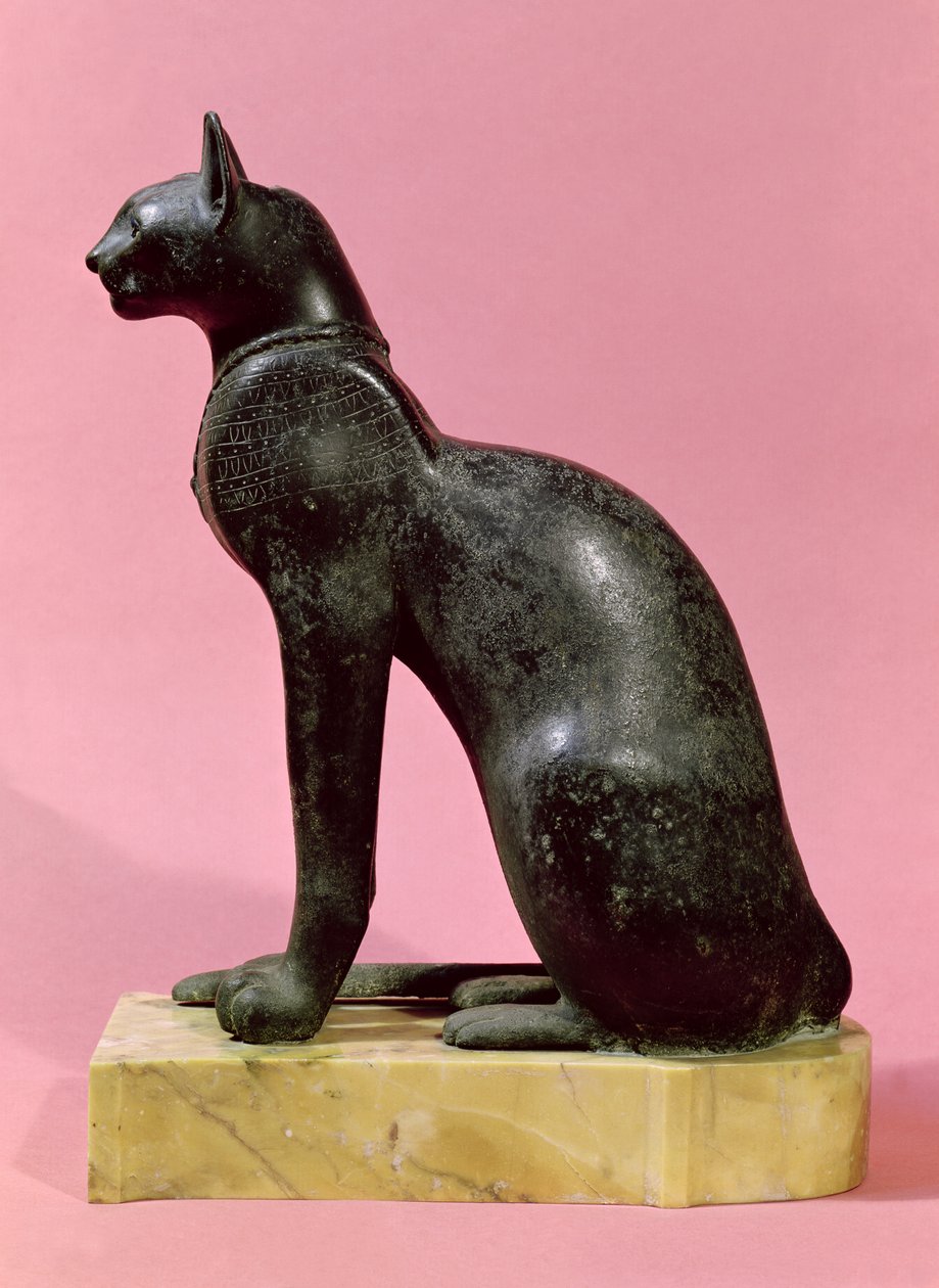 Skulptur af en kat, sen periode (bronze) af Egyptian 26th Dynasty