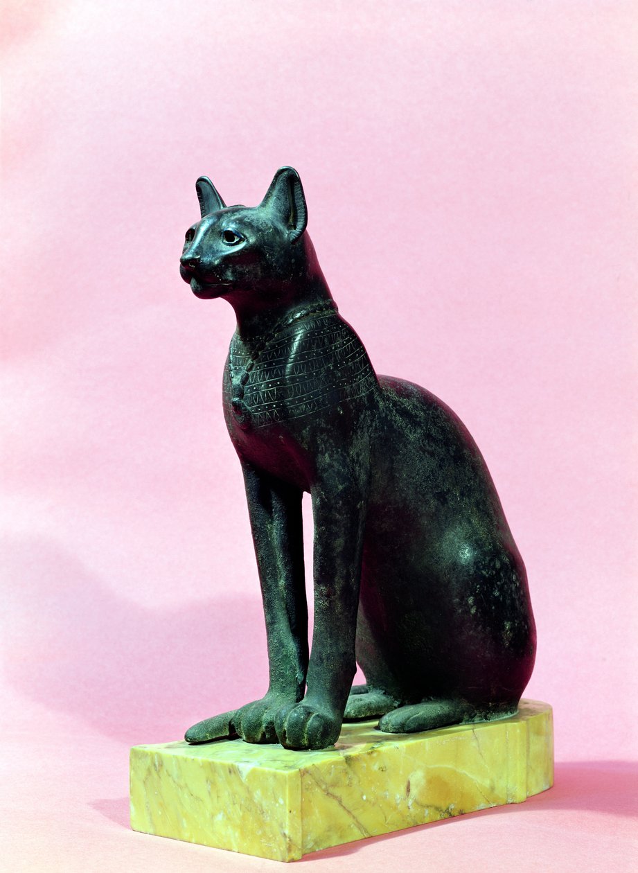 Skulptur af en kat, sen periode (bronze) af Egyptian 26th Dynasty
