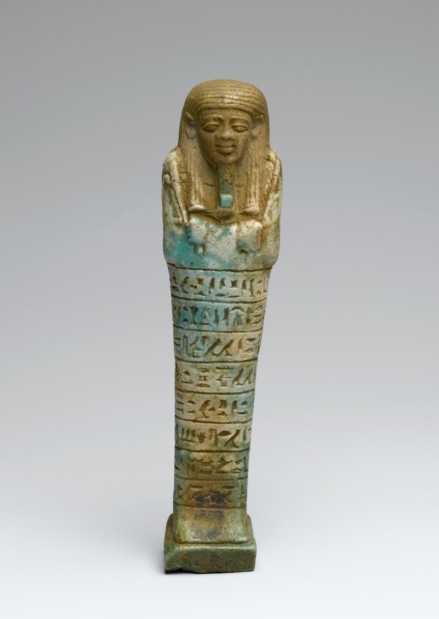 Shabti af Psamtek, muligvis fra Giza, Late Kingdom (fajance) af Egyptian 26th Dynasty