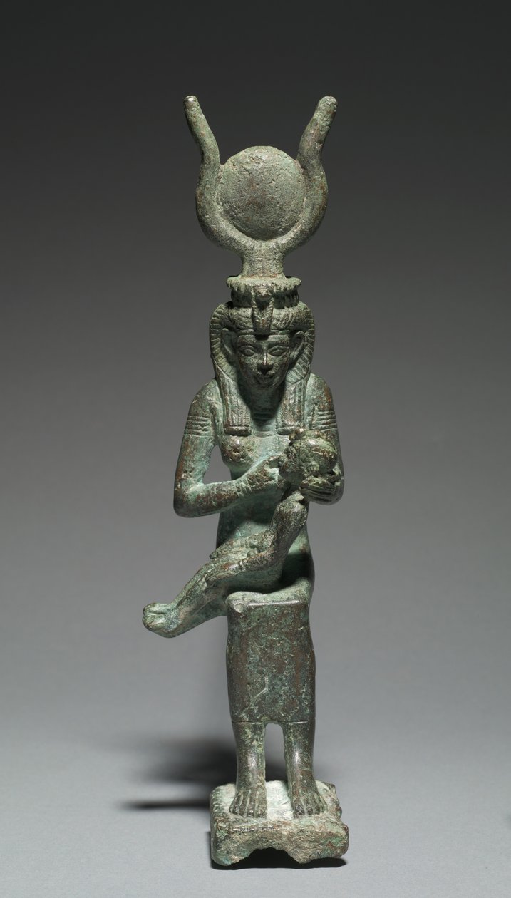 Statuette af Isis og Horus, 664-30 f.Kr af Egyptian 26th Dynasty