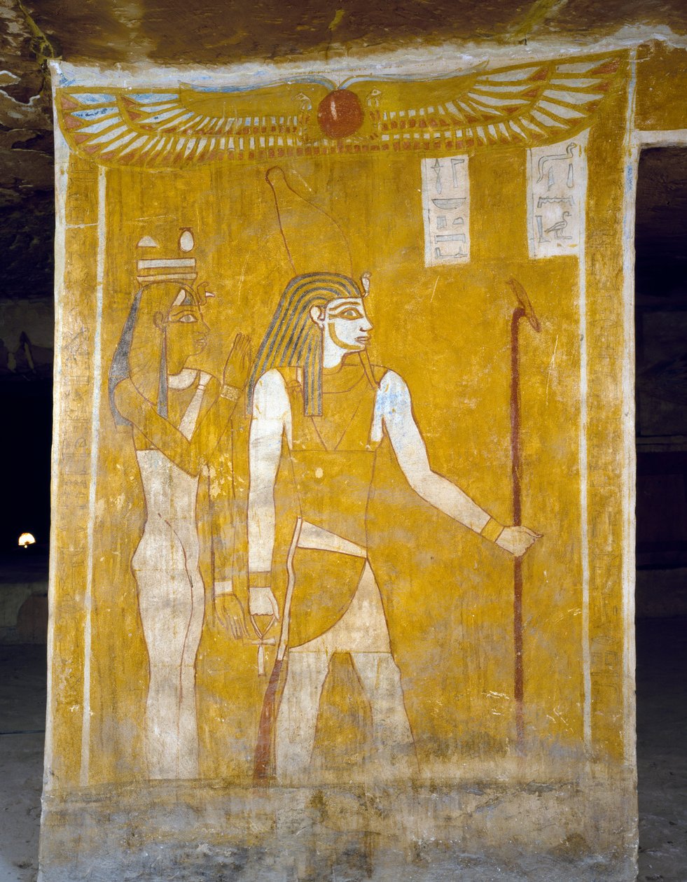 Vægmalerier fra Tomb of Pa Nentwy, Bahariya Oasis, Giza, Egypten. Egyptisk civilisation, 26. dynasti, 663-525 f.Kr. af Egyptian 26th Dynasty