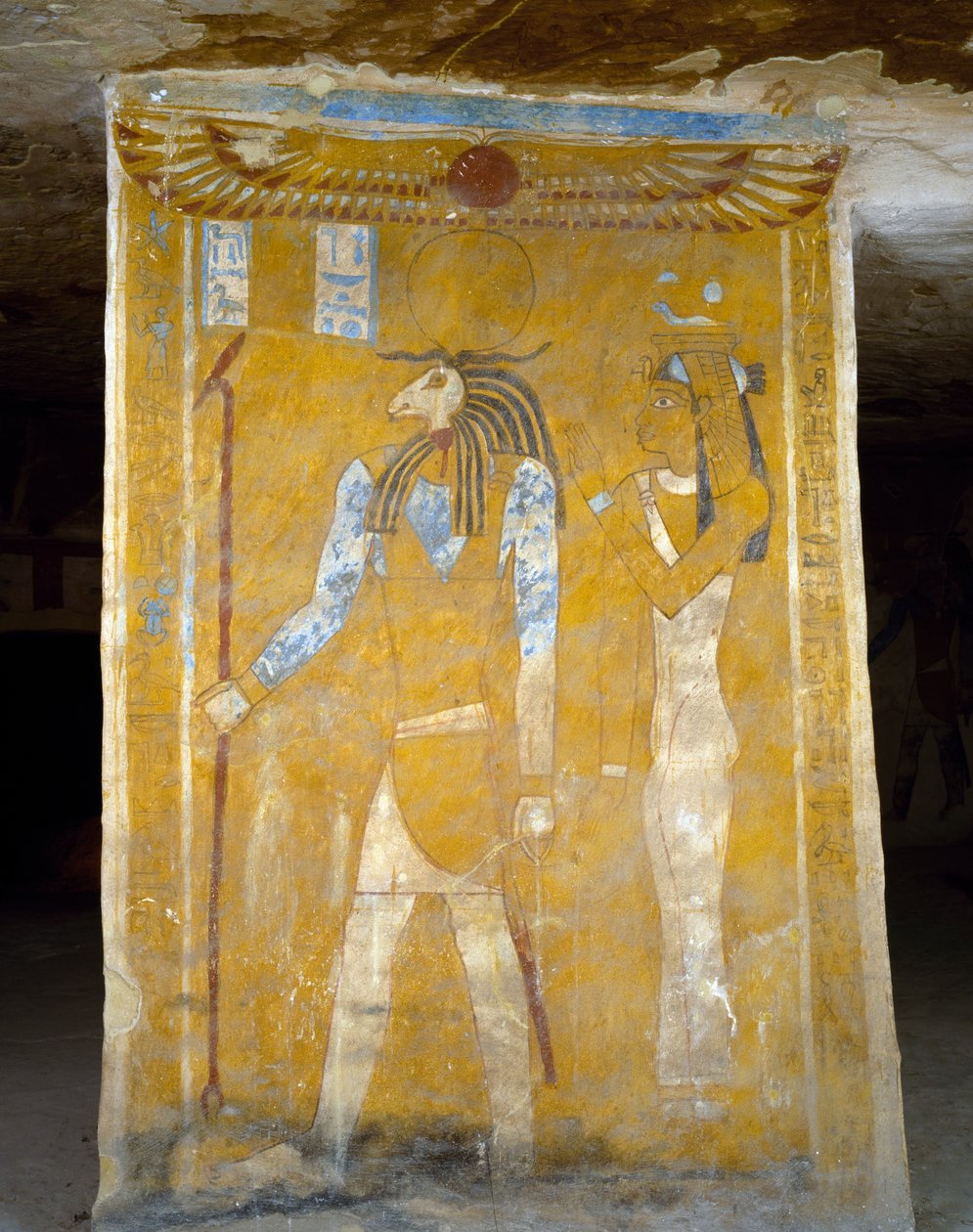 Vægmalerier fra Tomb of Pa Nentwy, Bahariya Oasis, Giza, Egypten. Egyptisk civilisation, 26. dynasti, 663-525 f.Kr. af Egyptian 26th Dynasty