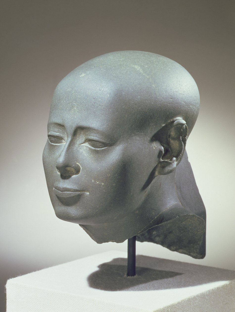 Leder af Wesirwer, Profeten af Montu, fra Cachetten i Amun-distriktet, Karnak, sen periode (grøn skifer) af Egyptian 30th Dynasty
