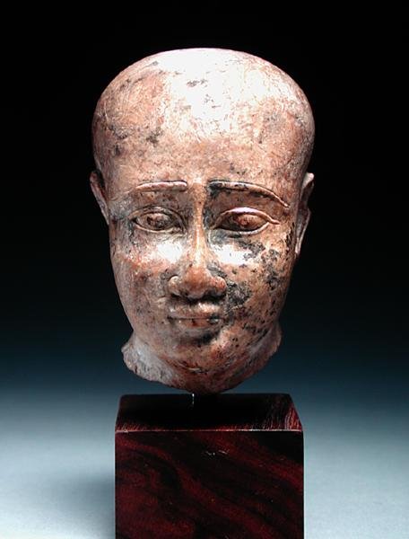 Mandshoved, ca. 350 f.Kr. (kalksten) (se også 185237) af Egyptian 30th Dynasty
