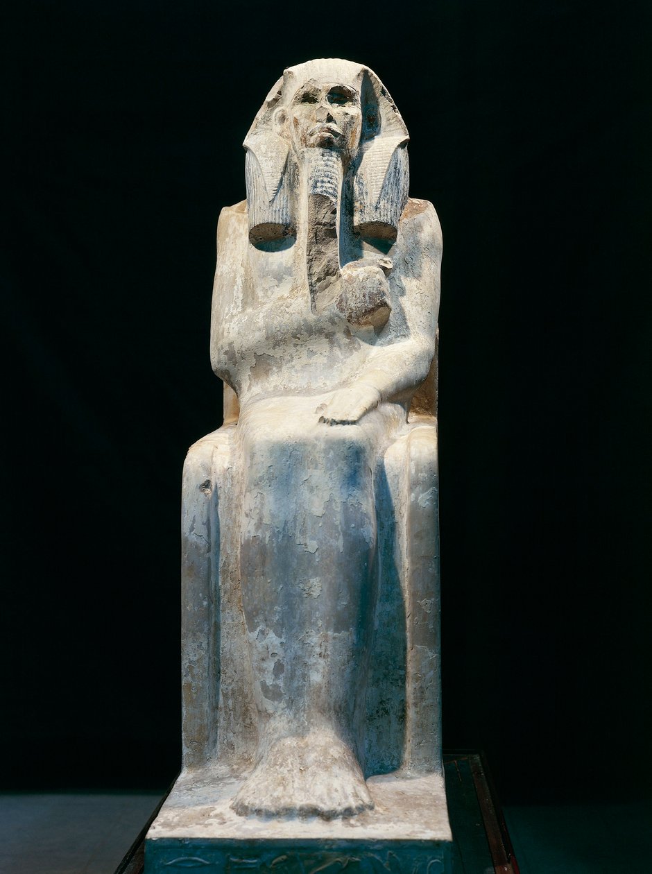 Statue af farao Gioser, fra Saqqara, dynasti III (foto) af Egyptian 3rd Dynasty