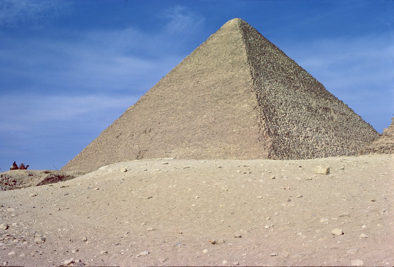 Den store pyramide i Khufu (ca. 2551-2528 f.Kr.) Det gamle kongerige af Egyptian 4th Dynasty