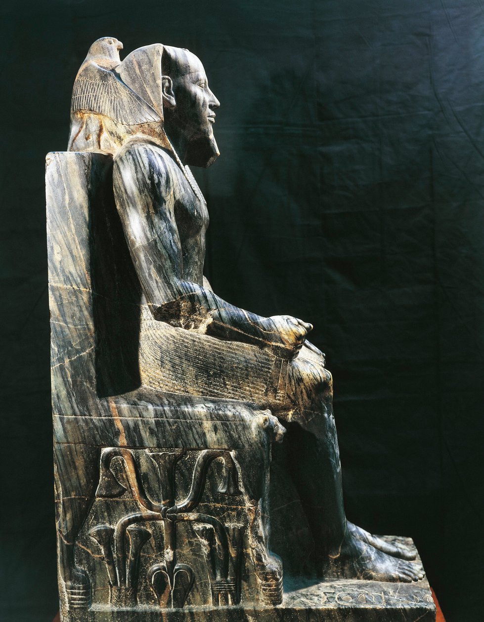 Statue af farao Khafre, Dynasti IV, Egypten (foto) af Egyptian 4th Dynasty