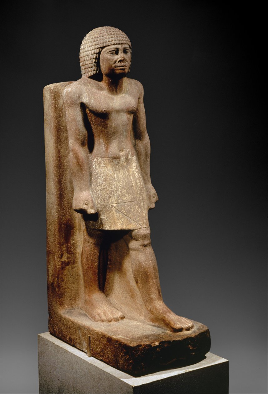 Stridende figur, ca. 2575-2465 f.Kr. (malet kvartsit) af Egyptian 4th Dynasty