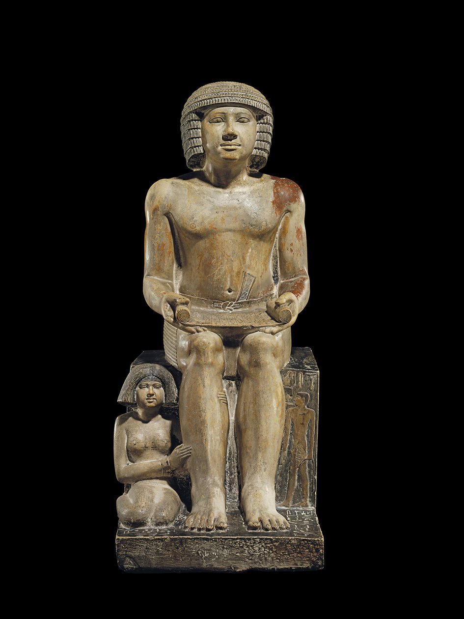 Statue for inspektøren af de skriftlærde Sekhemka, ca. 2400-2300 f.Kr. af Egyptian 5th Dynasty