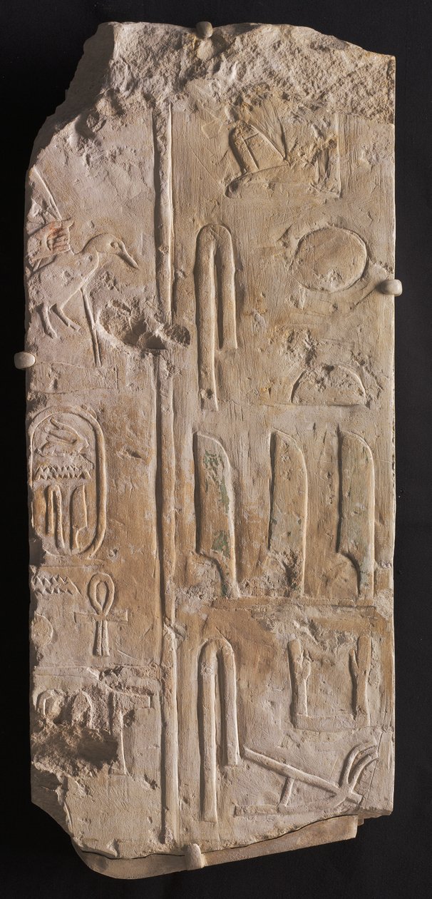 Indskrevet relief, fra Saqqara, ca. 2311-2281 f.Kr af Egyptian 6th Dynasty