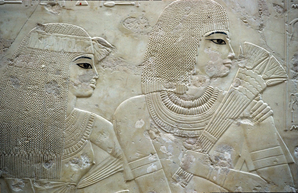 Det gamle Egypten, Maleri/Skulptur, Ramose og hans kone, Guvernør af Theben, Adelens dal, Ramoses grav af Egyptian Egyptian