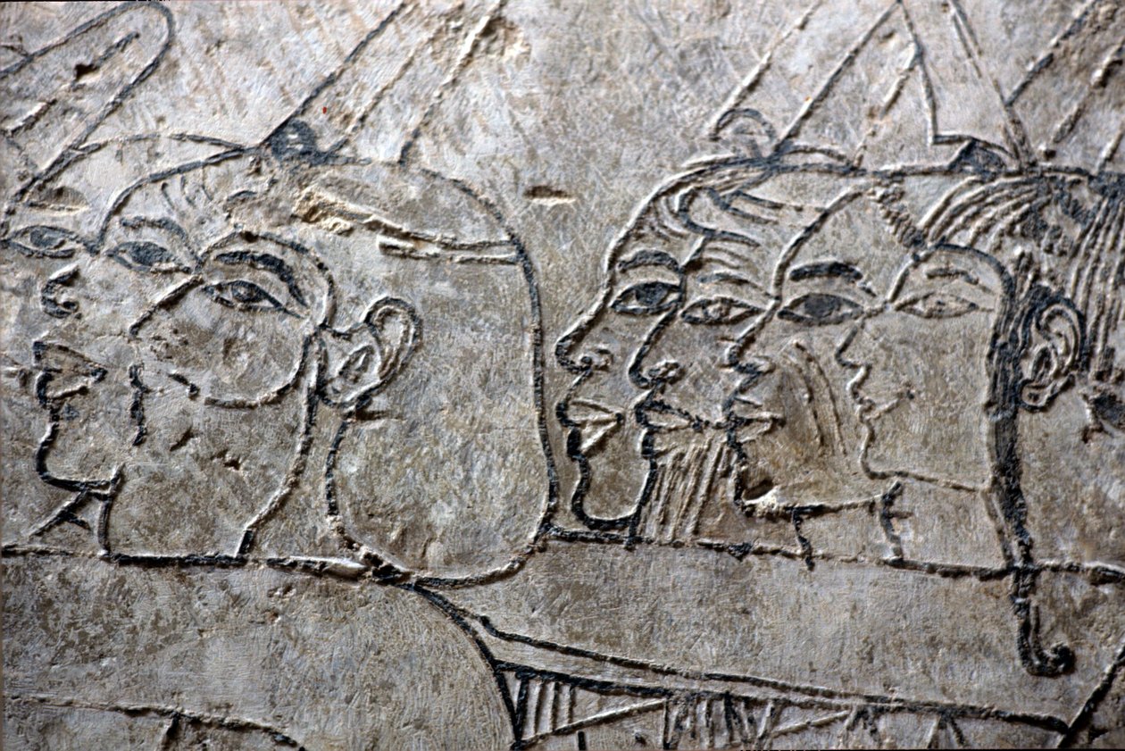 Det gamle Egypten, Vægmaleri, Asiatiske fanger, Amarna-stil, Ramoses grav, Adelens dal, Theben af Egyptian Egyptian