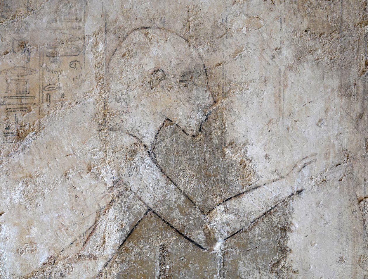 Tegning af en mand, Ramoses grav af Egyptian Egyptian