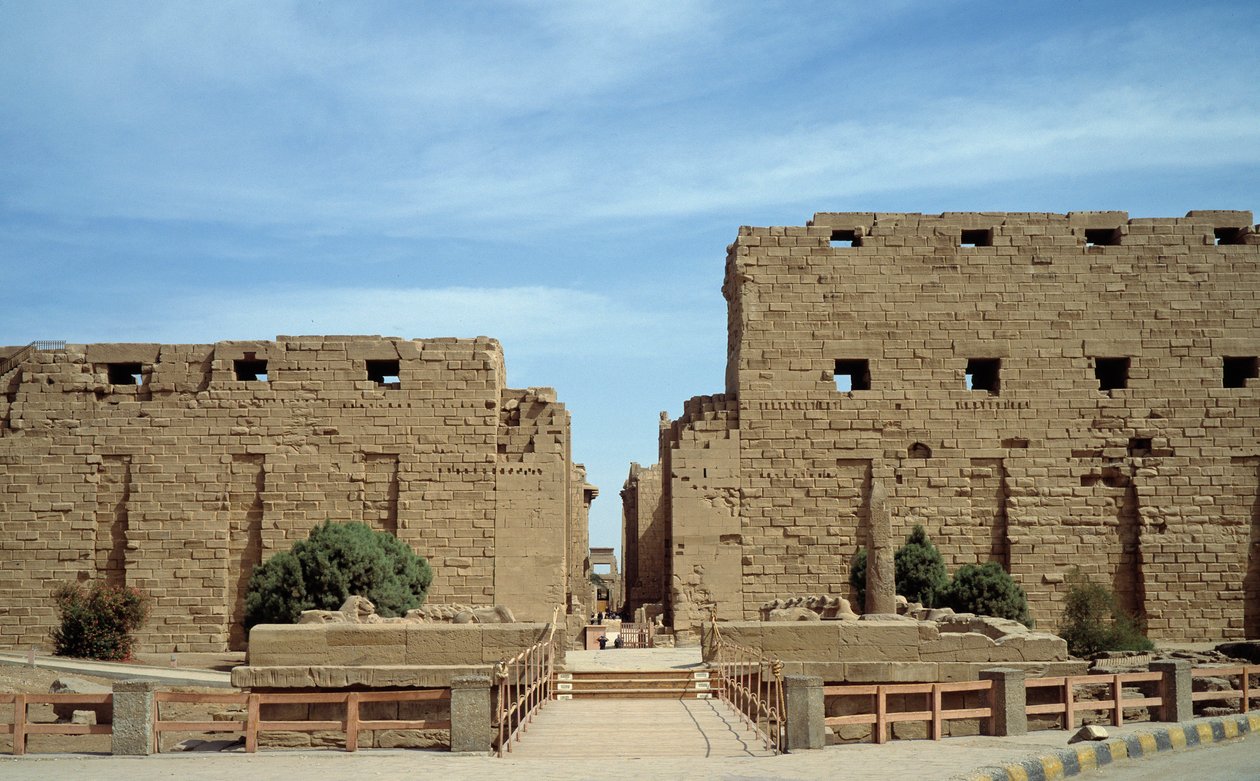Egyptisk antikvitet: udsigt over Karnak-templet. Egypten af Egyptian Egyptian